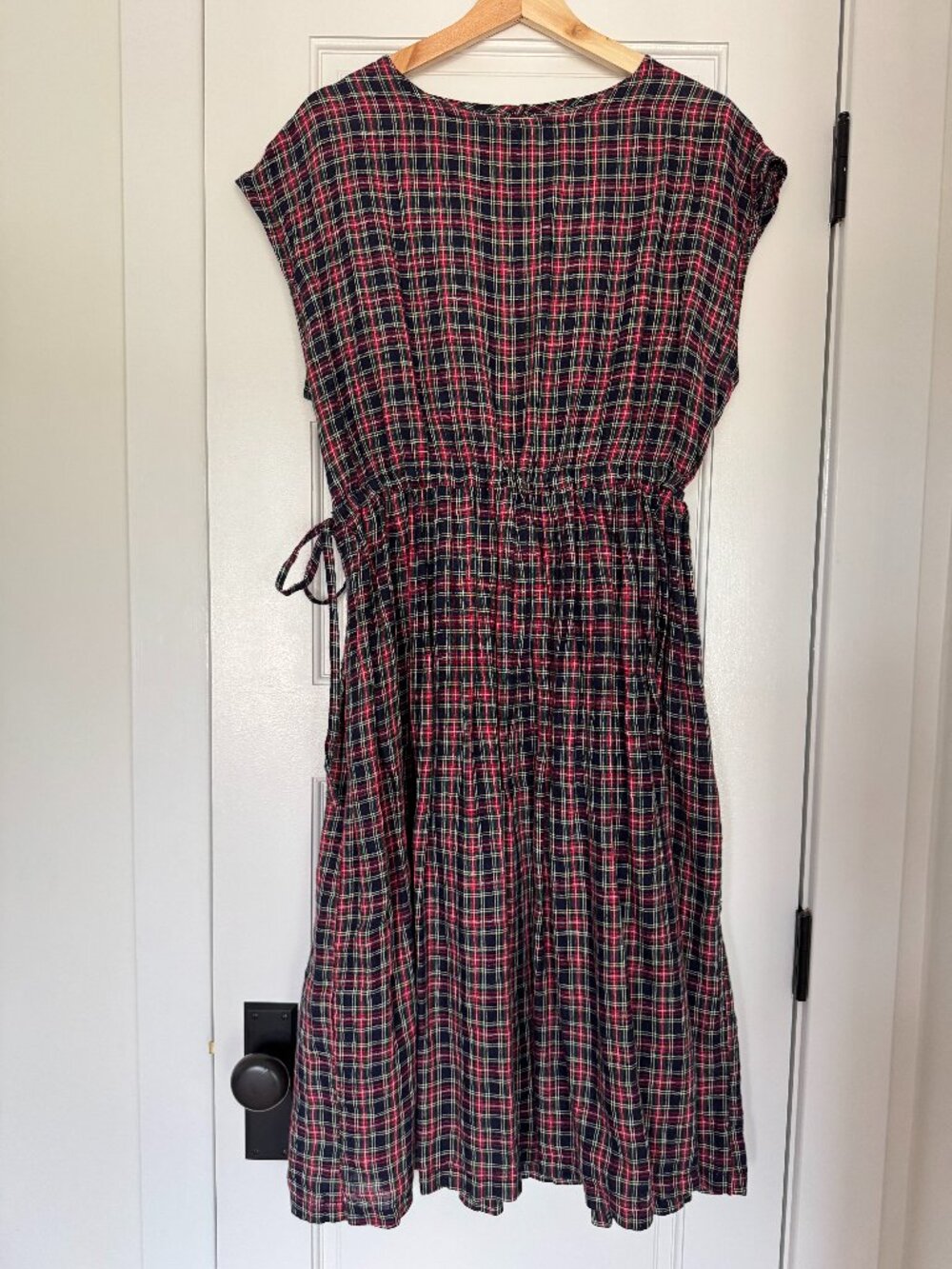 Fog Linen Work Plaid Dress